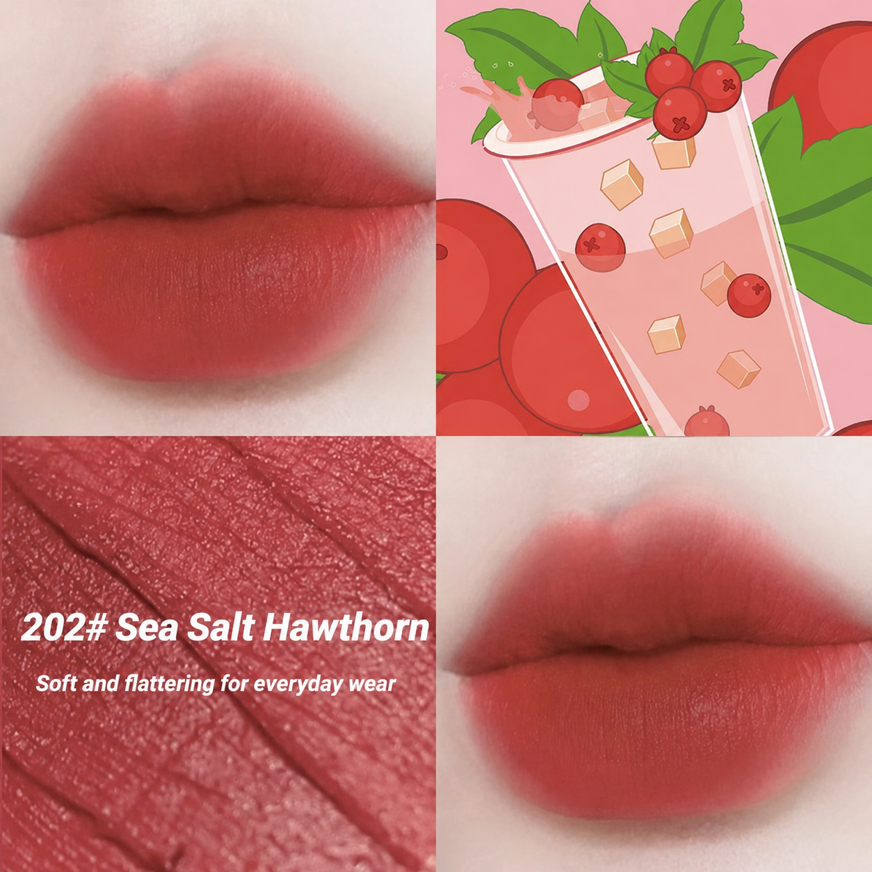 Houndstooth Matte Lip Mud Long-lasting and non-drying for a soft matte lip look